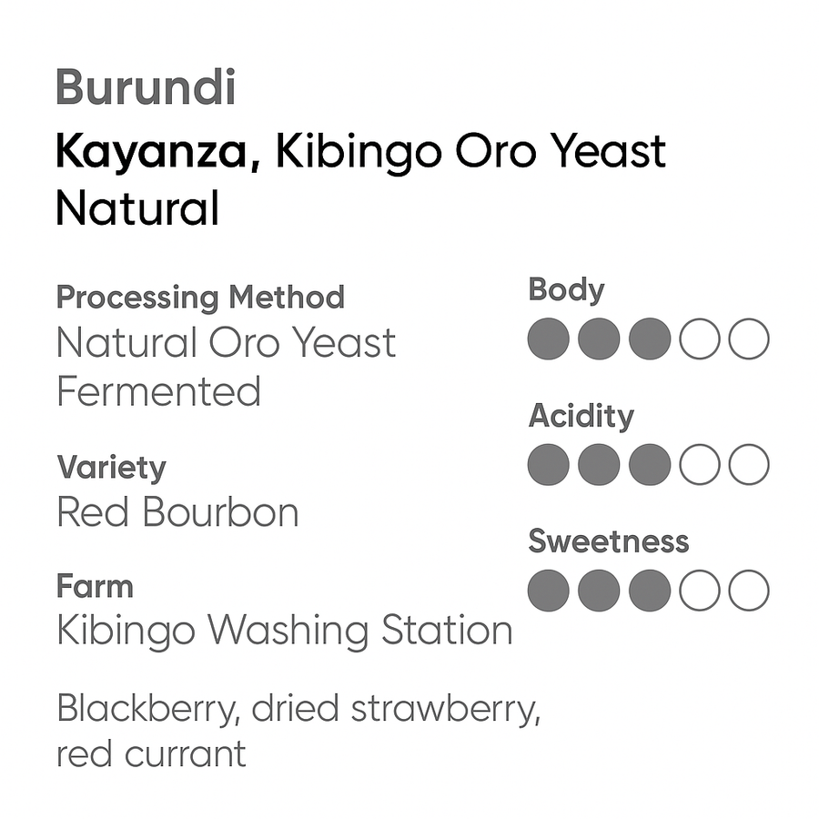 Burundi Kayanza Oro Yeast Anaerobic Natural